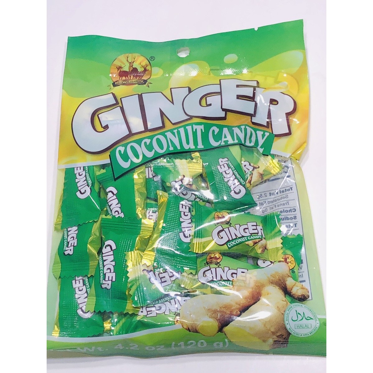 Ginger Coconut Hard Candy Keo Gung Dua 4.23 OZ