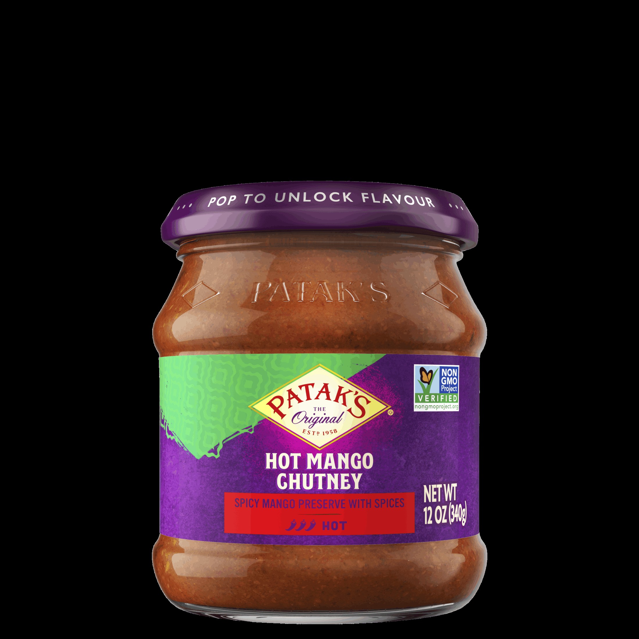 Pataks Hot Mango Chutney 12 OZ