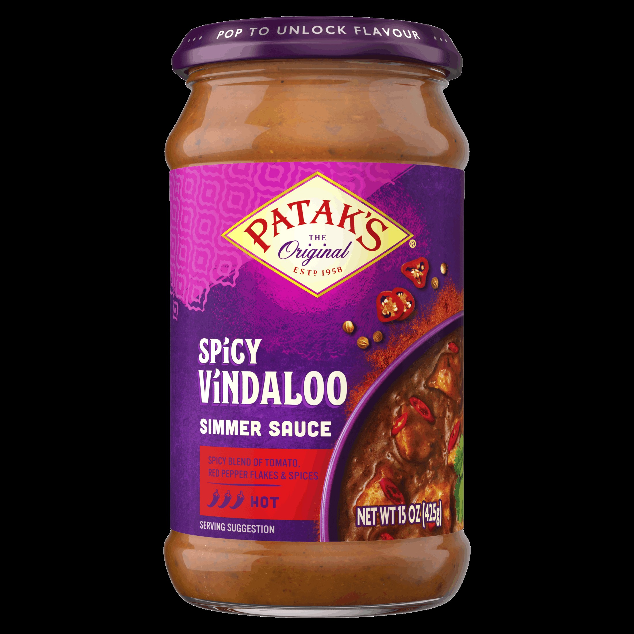 PATAKAS VINDALOO SPICY CURRY 425 GM