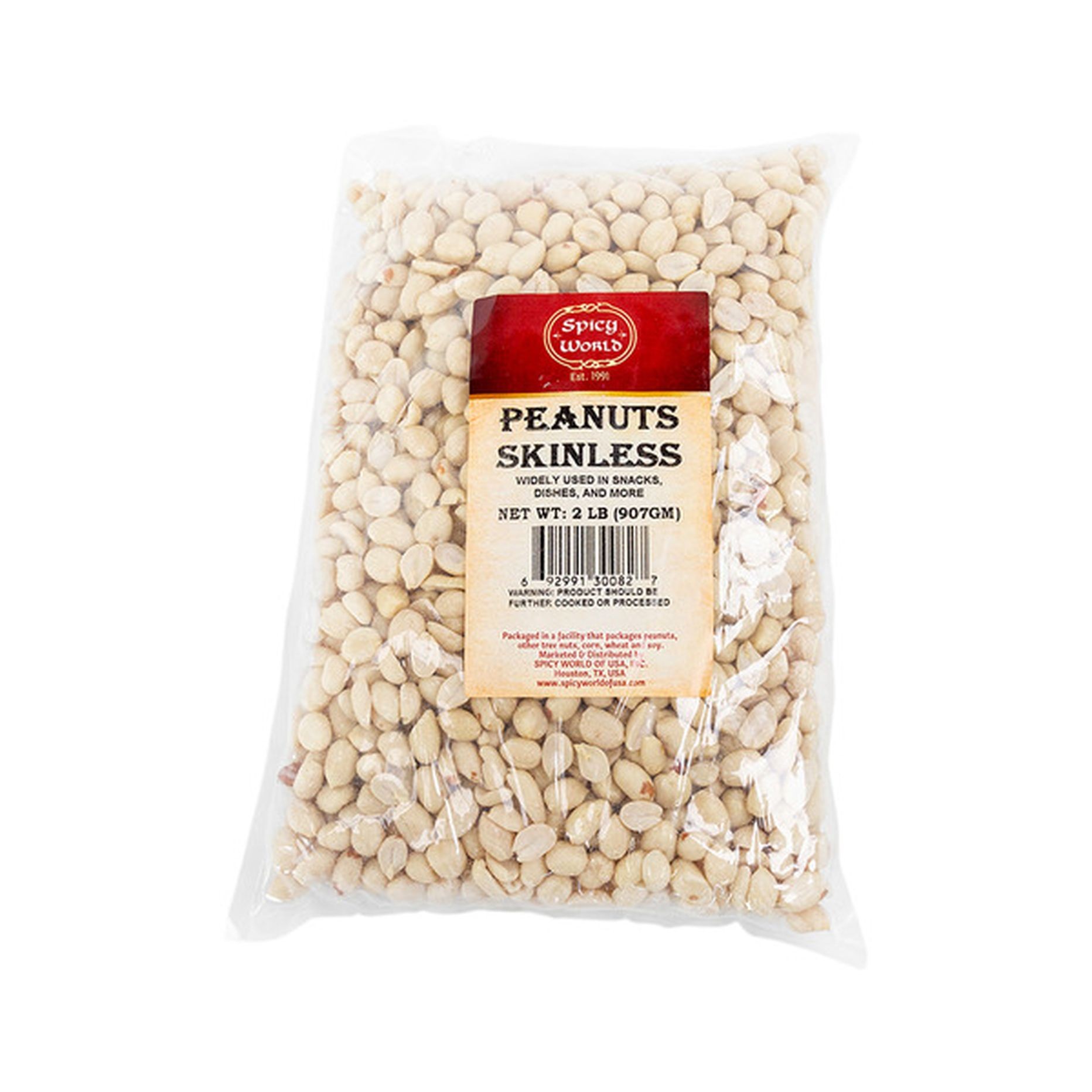 Spicy World Skinless Peanuts 2 LBS