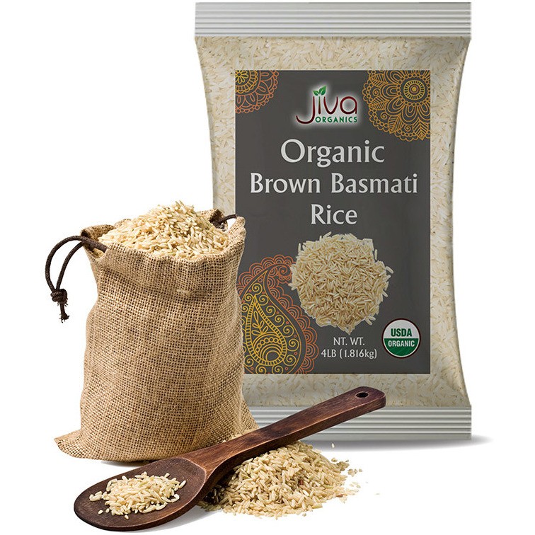 Jiva Organic Brown Basmati Rice 4 Lbs