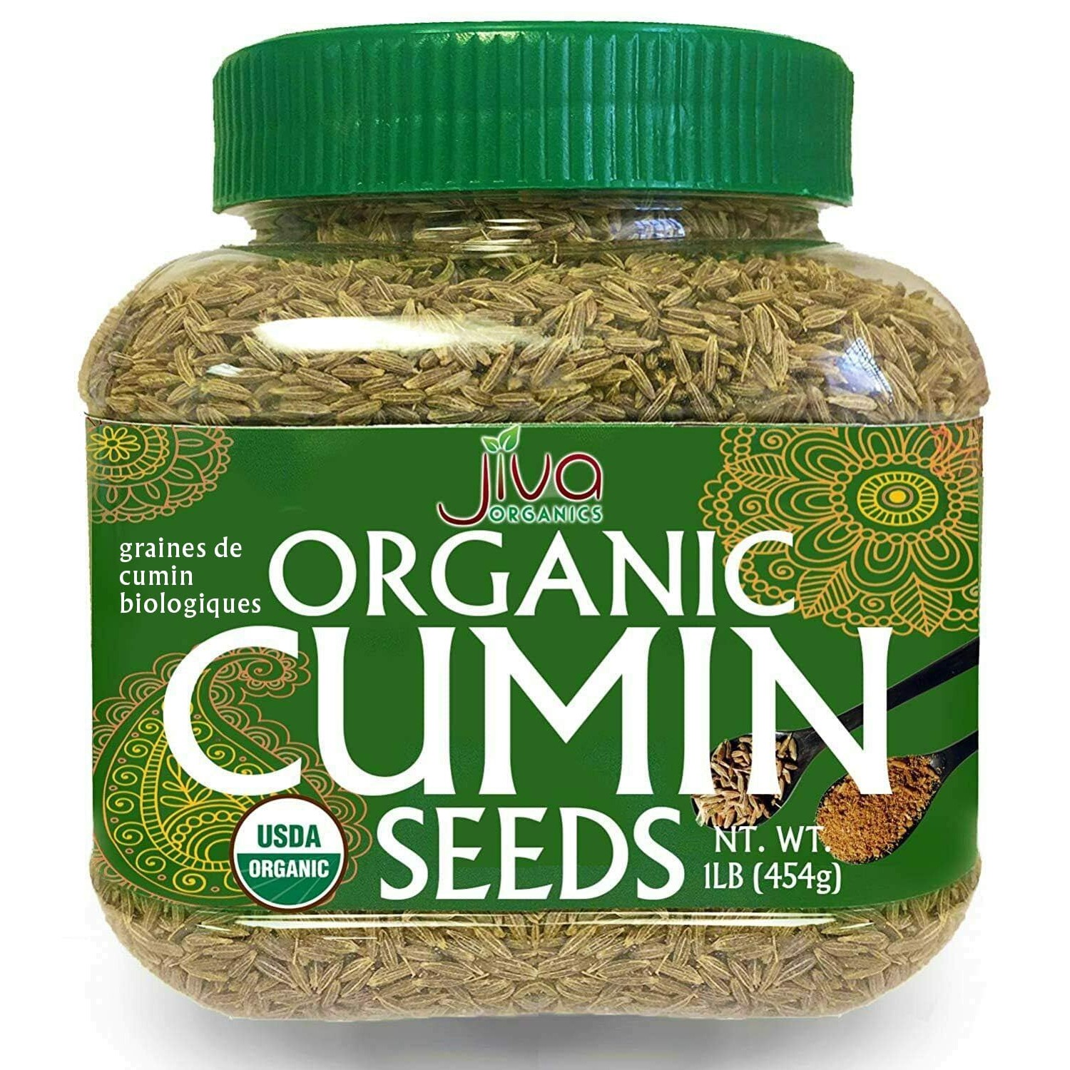 JIVA CUMIN SEEDS ORGANIC IN JAR 1 LBS