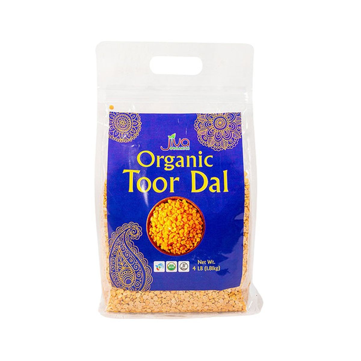 Jiva Organic Toor Dal 4 Lbs