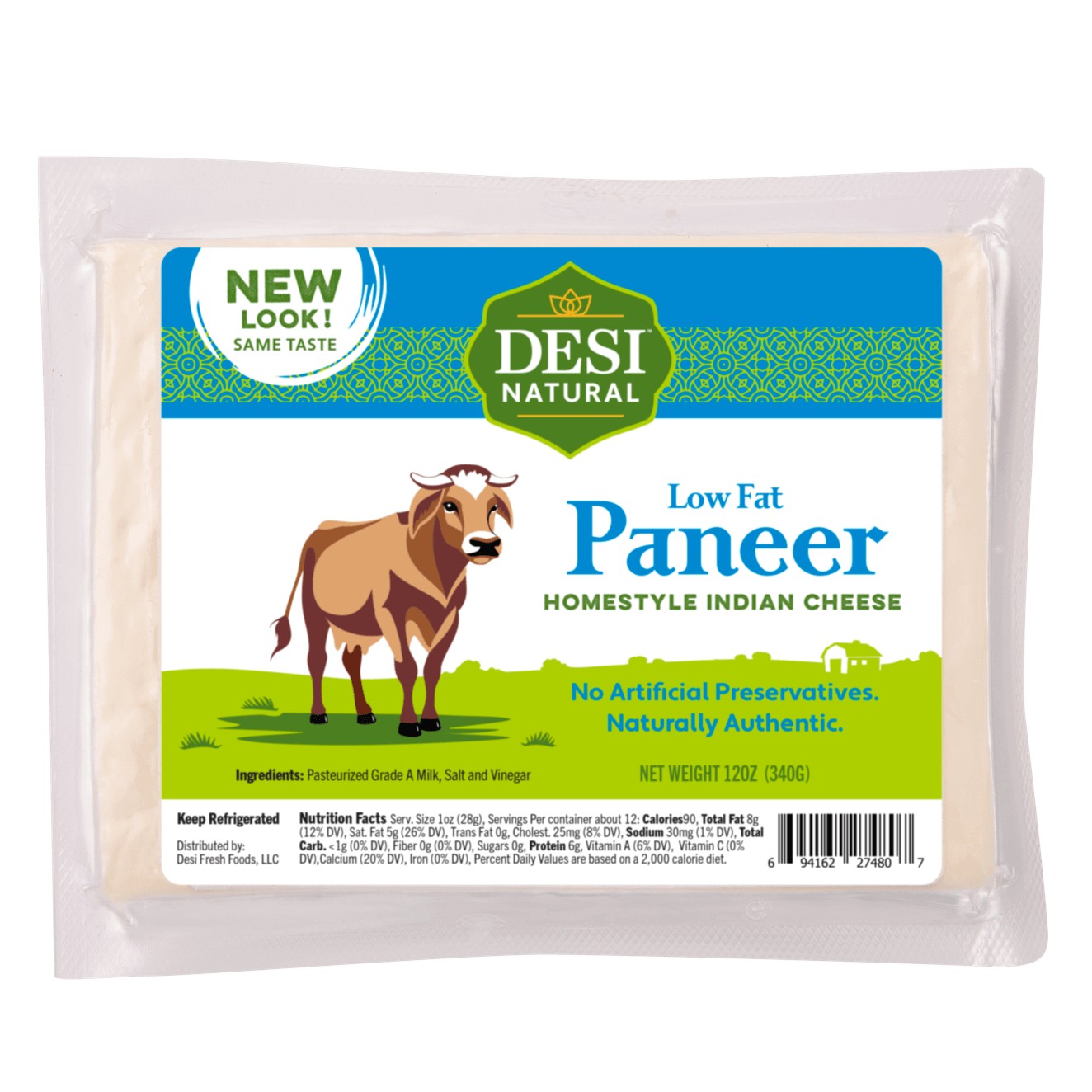 DESI LOW FAT PANEER 340 GM