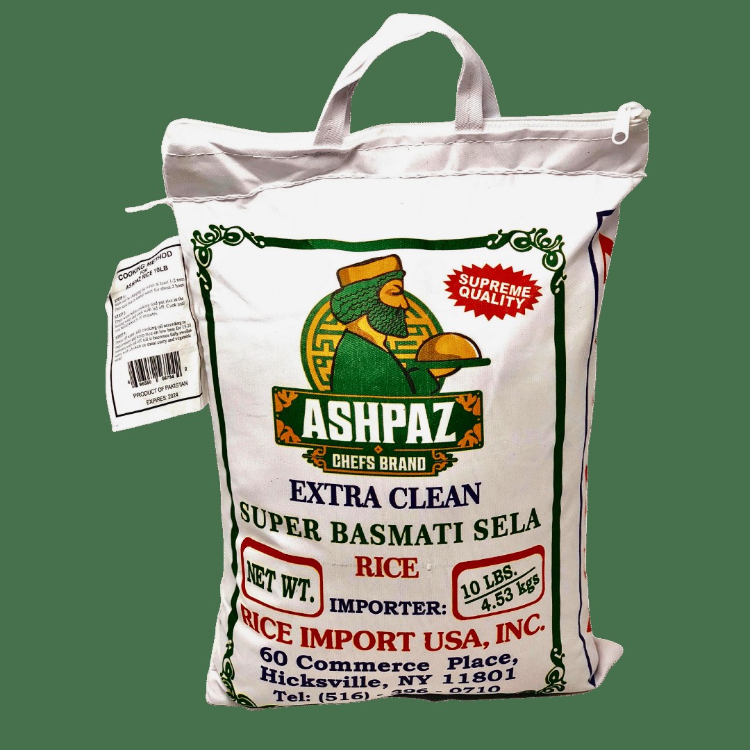 Ashpaz Chef's Brand Super Sela Basmati Rice 20 LBS