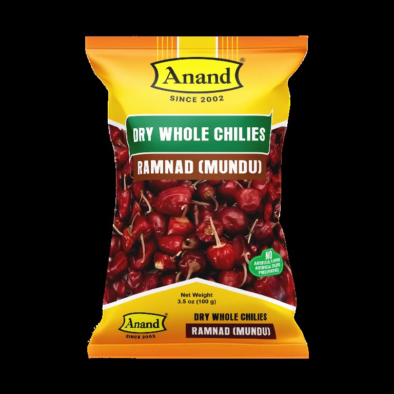 ANAND RAMNAD ROUND DRY WHOLE CHILLIES 100 GM