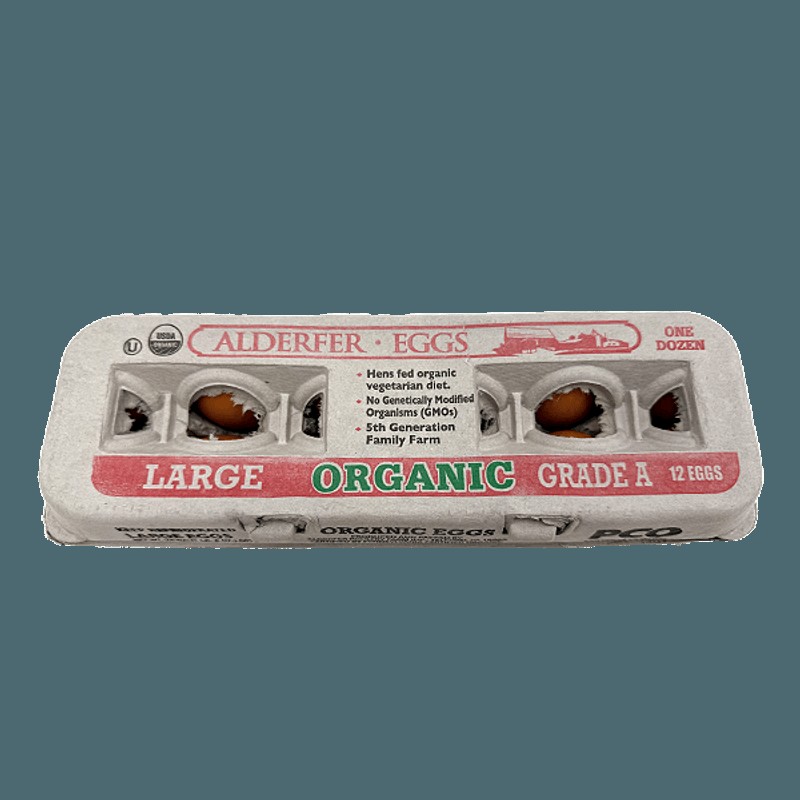 ALDERFER ORGANIC BROWN EGGS LARGE 1 DOZEN