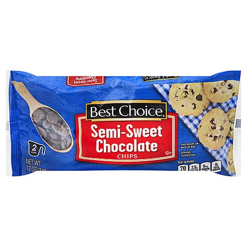 BEST CHOICE SEMI SWEET CHOC. CHIPS       12 OZ