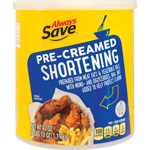 ALWAYS SAVE PRE CREM SHORTNING           42 OZ