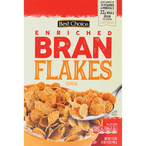 BEST CHOICE BRAN FLAKES                  17.3 OZ
