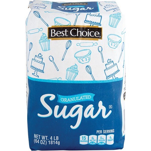 BEST CHOICE GRANULATED SUGAR 4 LBS