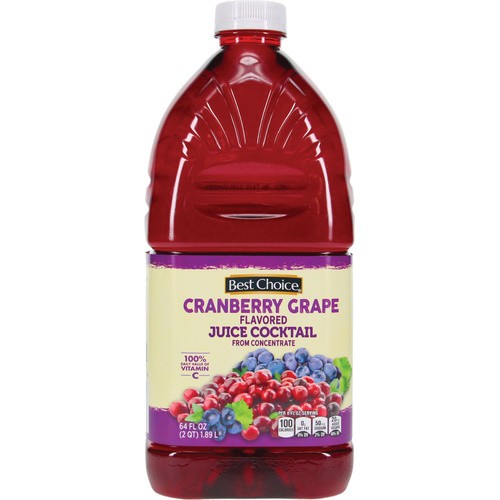 BEST CHOICE GRAPE CRANBERRY 64 OZ