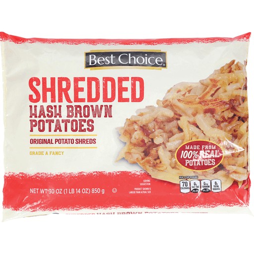 BEST CHOICE SHREDDED HASH BROWNS         1 OZ