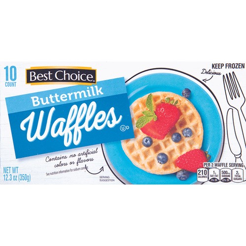 BEST CHOICE BUTTERMILK WAFFLES           12.3 OZ