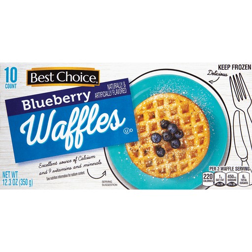 BEST CHOICE BLUEBERRY WAFFLES            12.3 OZ