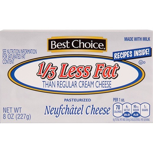 BEST CHOICE NEUFCHATEL CHEESE 8 OZ