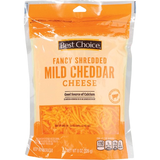 BEST CHOICE SHREEDED CHEDDAR             8 OZ
