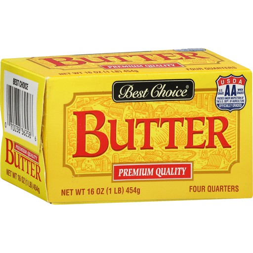 BEST CHOICE BUTTER QUARTERS              16 OZ