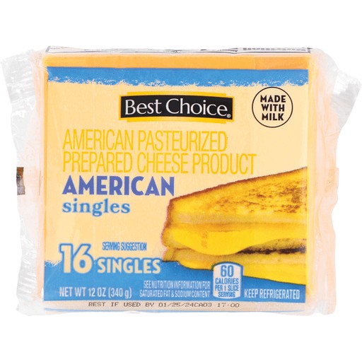 BEST CHOICE AMERICAN SINGLES             12 OZ