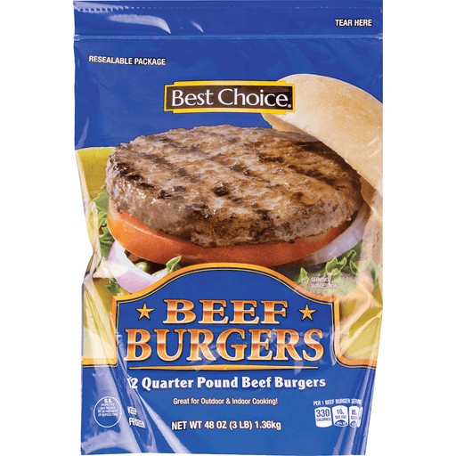 BEST CHOICE 80  LN BEEF PATTY            3 LBS