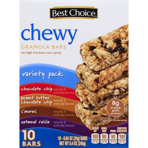 BEST CHOICE CHEWY GRANOLA BARS           8.4 OZ