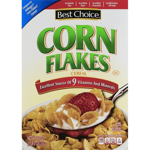 BEST CHOICE CORN FLAKES                  18 OZ