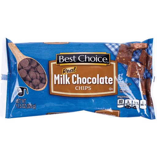 BEST CHOICE MILK CHOCOLATE CHIPS         1 OZ
