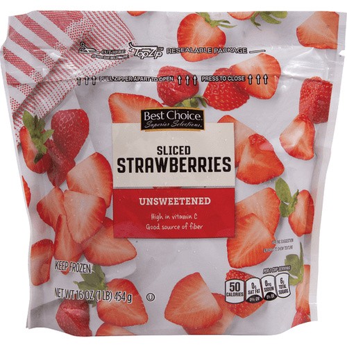 BEST CHOICE SLICED STRAWBERRIES          16 OZ