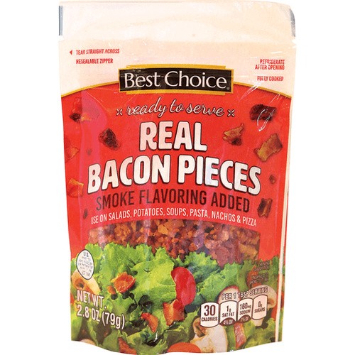 BEST CHOICE REAL BACON PIECES            2.8 OZ