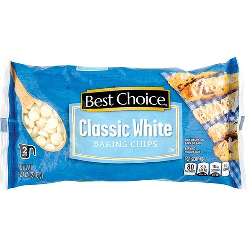 BEST CHOICE WHITE BAKING CHIPS           12 OZ