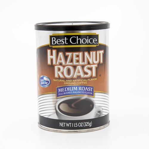 BEST CHOCIE HAZELNUT COFFEE              11.5 OZ