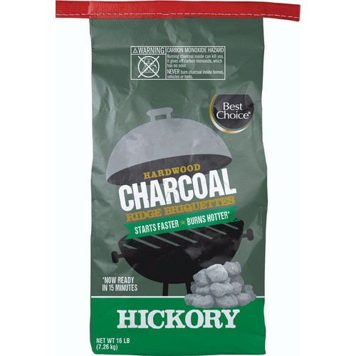 BEST CHOICE HICKORY CHARCOAL             16 LBS