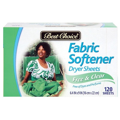 BEST CHOICE DRYER SHEETS FREE & CLR      120 COUNT