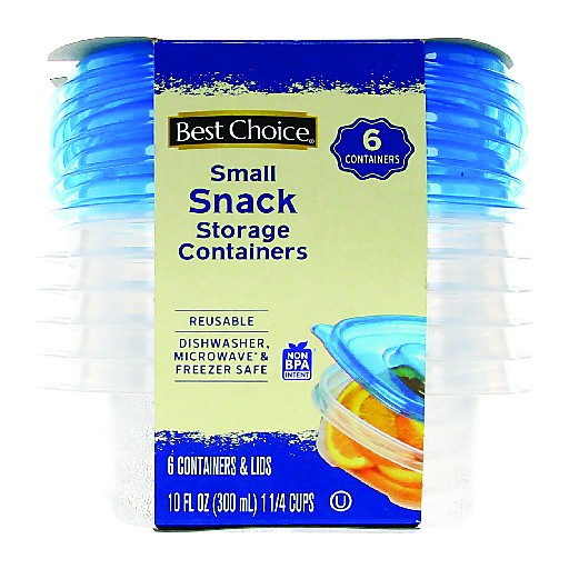 BEST CHOICE SMALL SNK CONTAINER 6 CT     1 COUNT