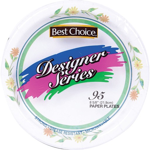 BEST CHOICE DISINGN PLATE 9 INCH         95 COUNT