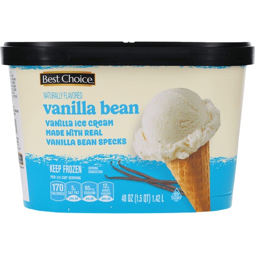 BEST CHOICE VANILLA BEAN ICE CRM         48 OZ