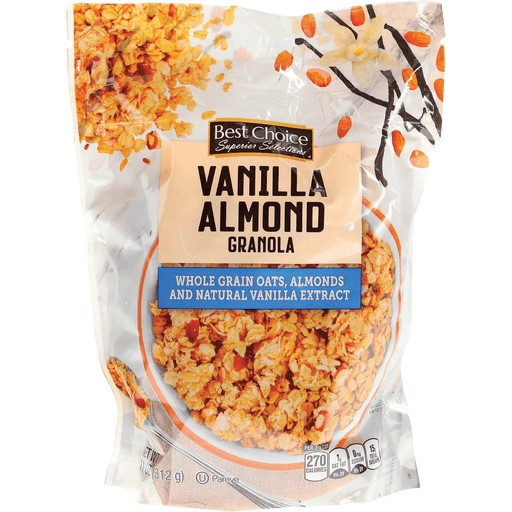BEST CHOICE VANILLA ALMOND GRANOLA       1 OZ
