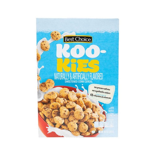 BEST CHOICE COO KIES CORN CEREAL 10.6 OZ