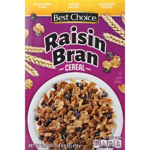 BEST CHOICE RAISIN BRAN                  16.6 OZ