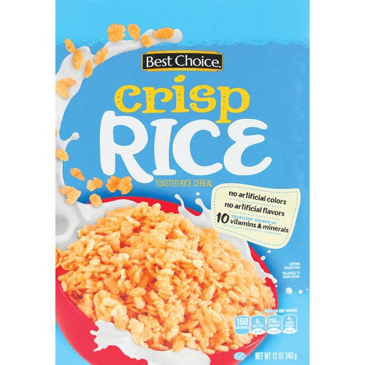 BEST CHOICE CRISPI RICE CEREAL           12 OZ