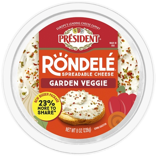 PRESDNT RONDELE CHEESE GARDEN VEGGIE     8 OZ