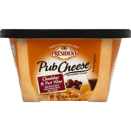 PRSDNT PUB CHEESE CHEDDAR& PORT WINE     8 OZ