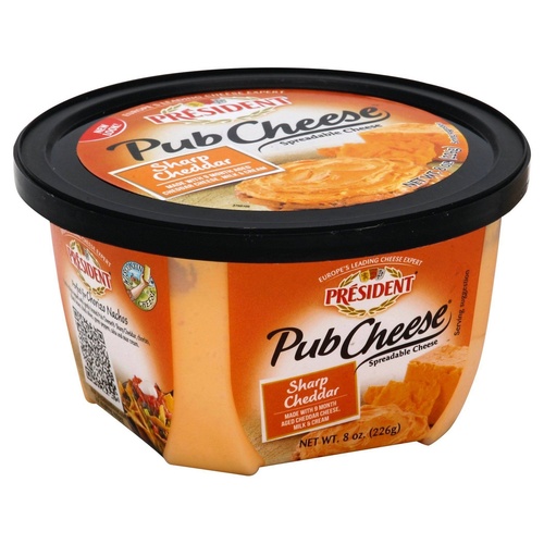 PRESIDENT PUB CHEESE SHARP CHEDDAR       8 OZ