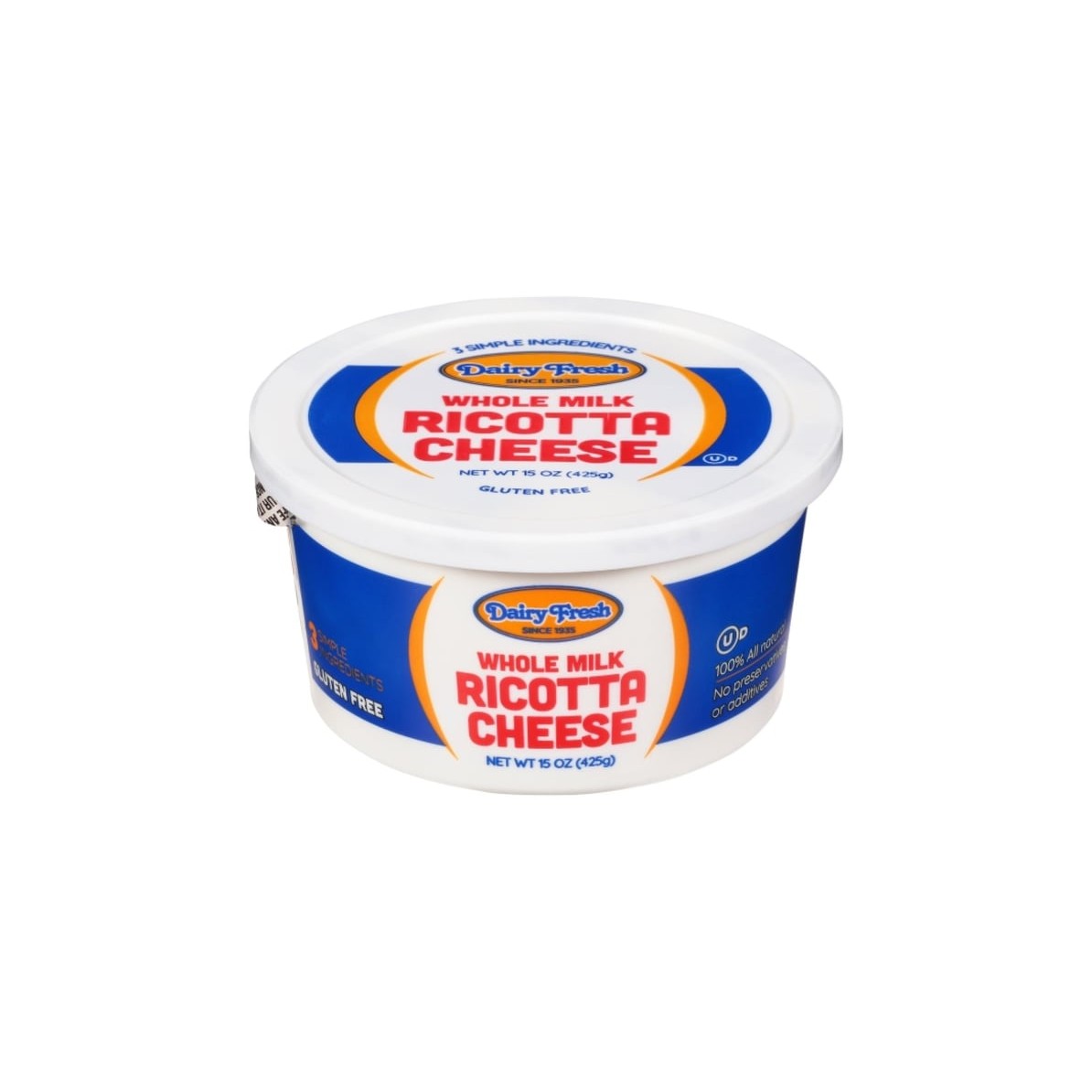 WHOLE MILK RICOTTA CHEESE DAIRY FRESH 15 OZ