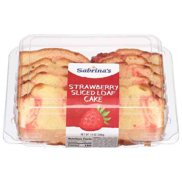 SABRINAS LOAF CAKE SLICED STRAWBERRY 14 OZ