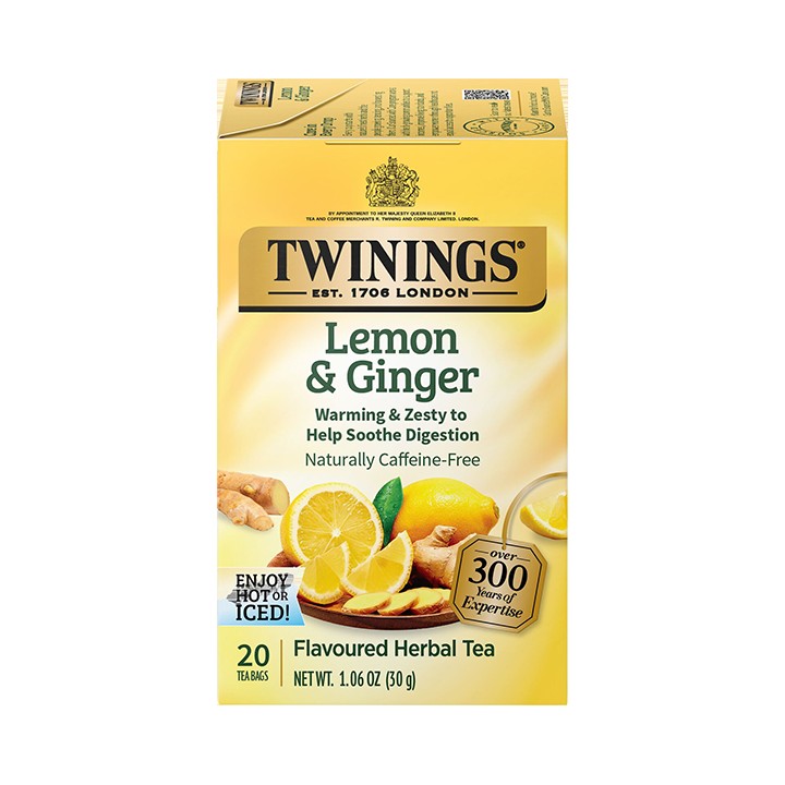 TWININGS LEMON & GINGER TEA 0.07 LBS