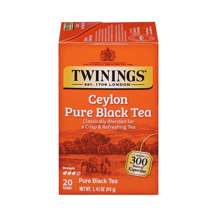 Twinings Of London Ceylon Orange Pekoe Pure Black Tea Bags 40 GM