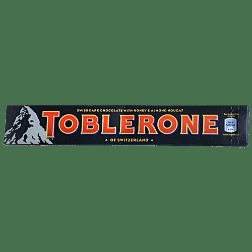 Toblerone Swiss Dark Chocolate With Honey & Almond 10.5 OZ