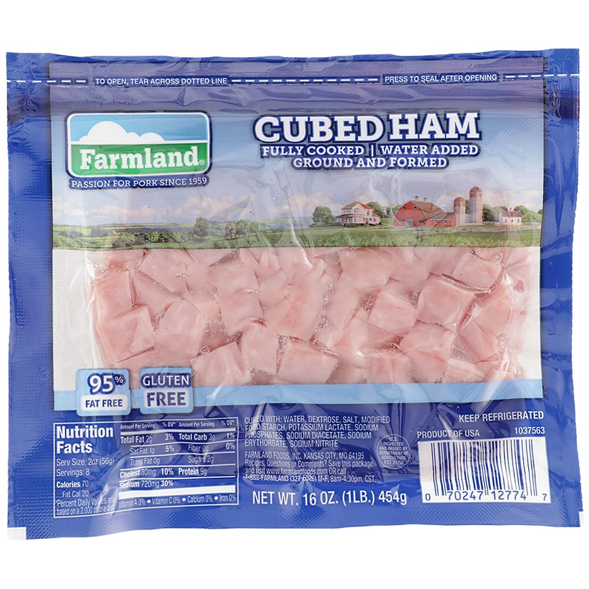 FARMLAND CUBE HAM                        1 OZ