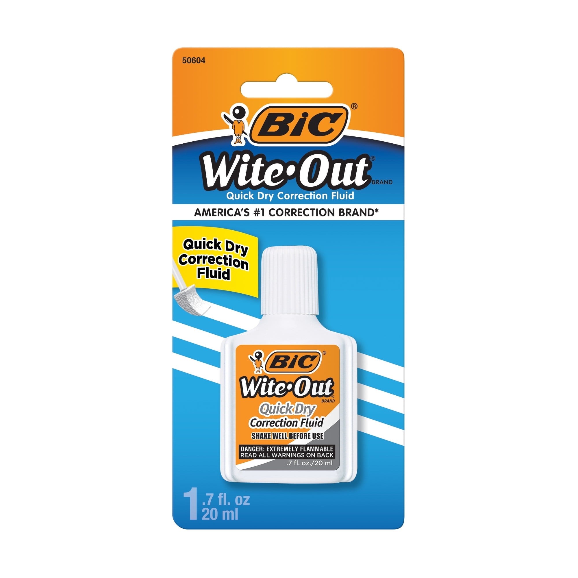 BIC WITE OUT QUICK DRY FLUID . 0.7 OZ
